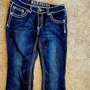 Miss chic dark blue jeans